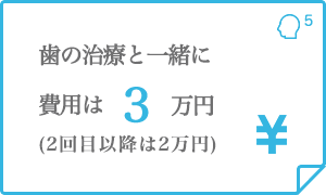 歯の治療と一緒に 費用は1.65万円